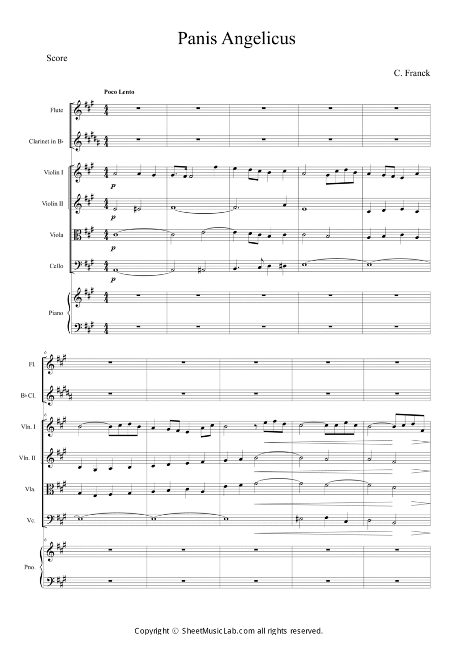 Panis Angelicus Panis Angelicus Orchestra scores gallery preview page 1