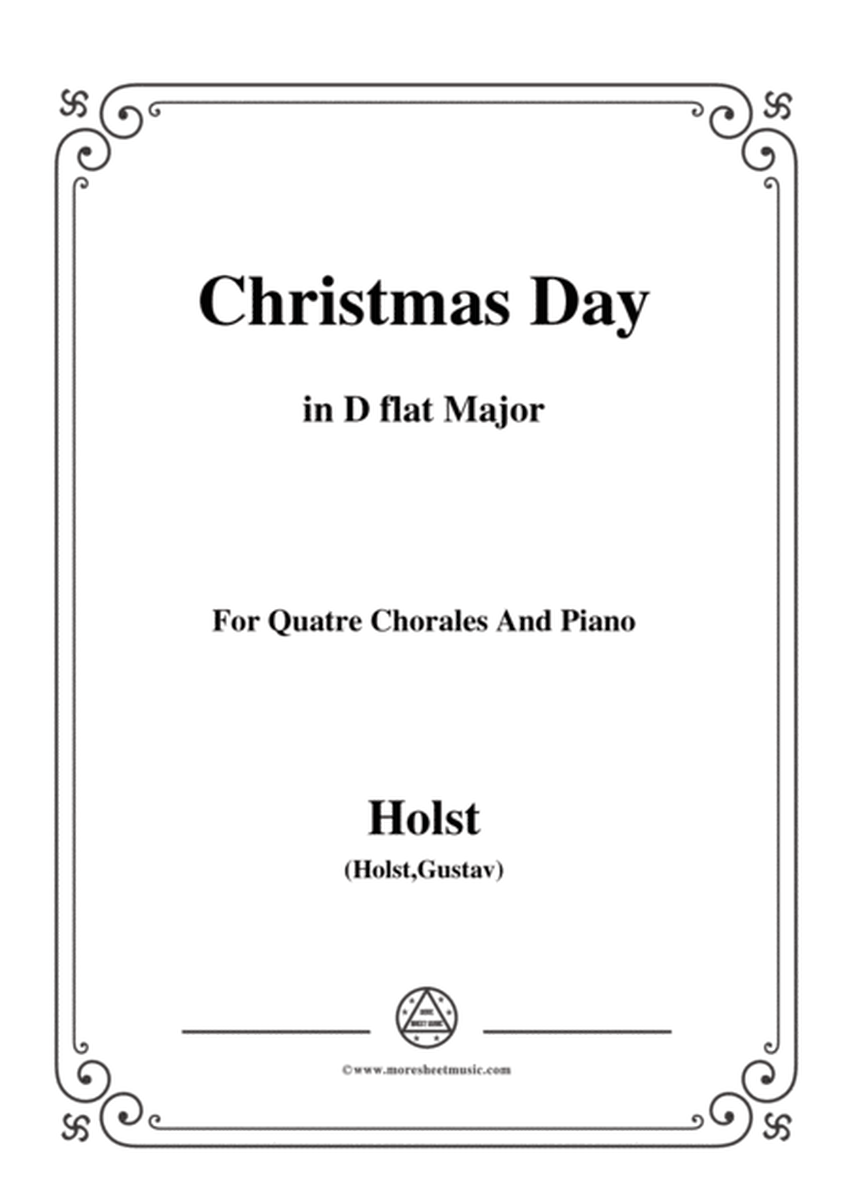 Holst-Christmas Day,in D flat Major,for Quatre Chorales image number null