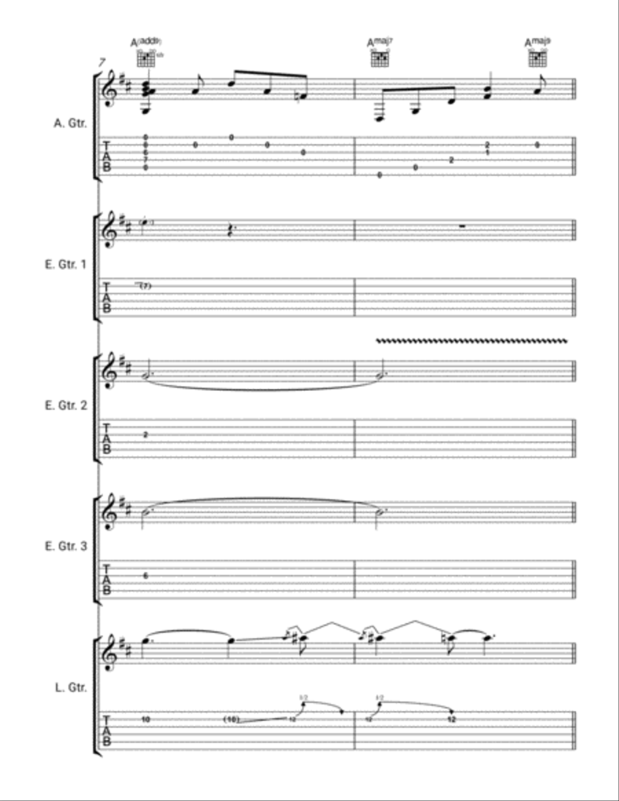 Power of Love Electric Guitar scores gallery preview page 3