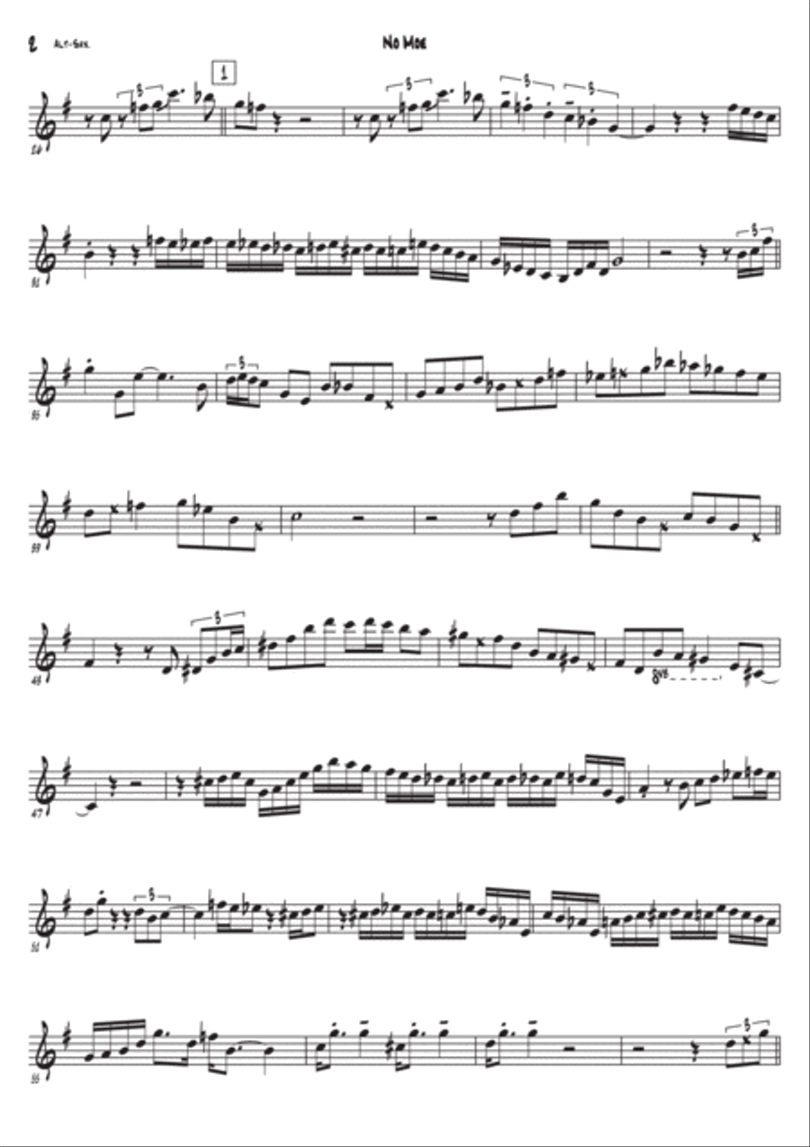 No Moe No Moe Alto Saxophone scores gallery preview page 3