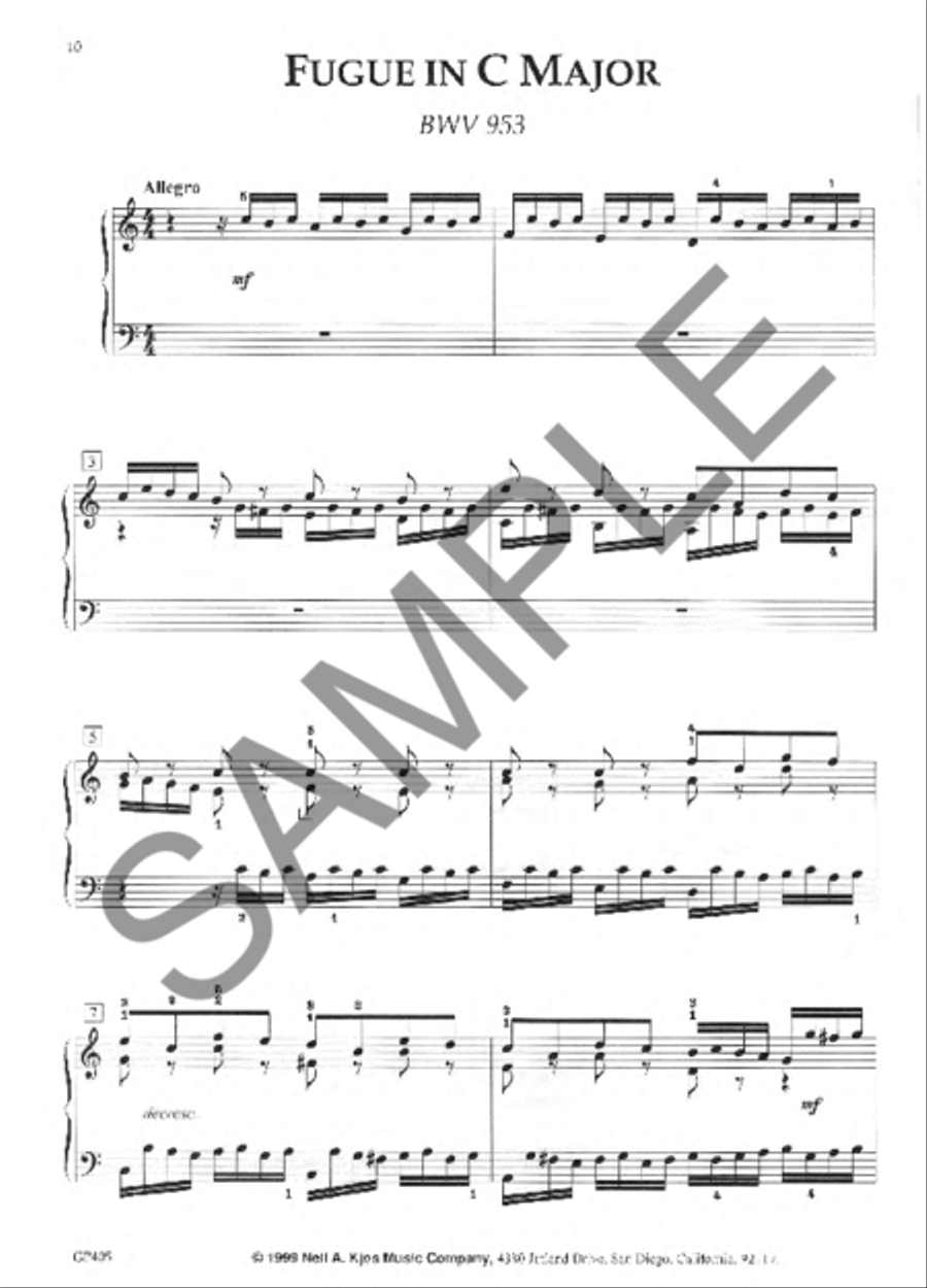Bach-Little Fugues & Little Preludes w/ Fugues Piano Solo scores gallery preview page 2