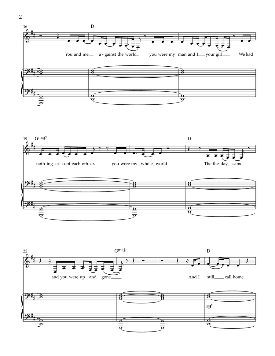 A House In Nebraska Piano, Vocal scores gallery preview page 2