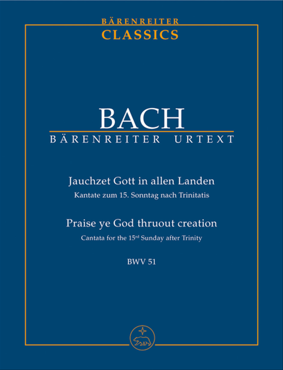 Praise ye God thruout creation, BWV 51 Orchestra scores gallery preview page 1