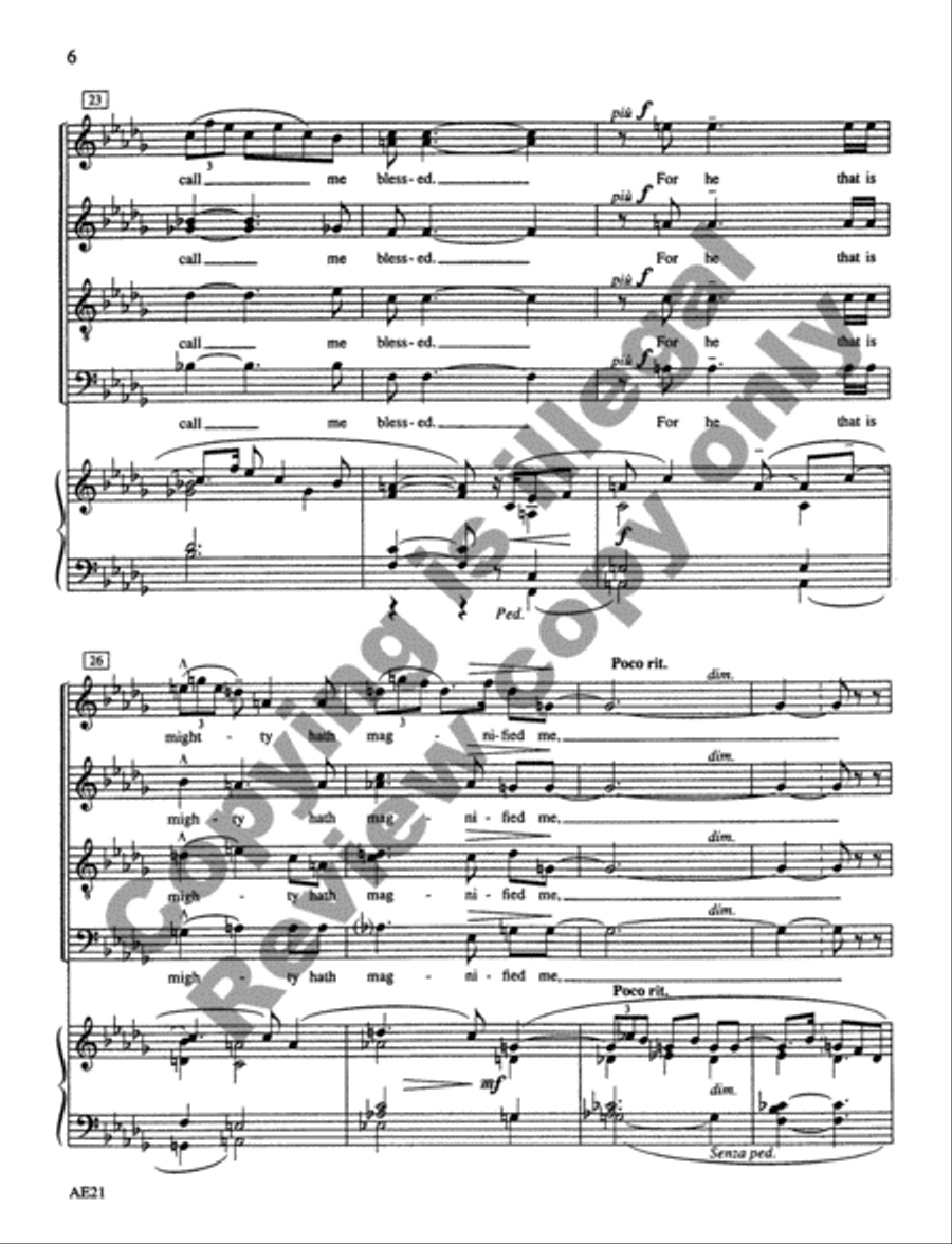 Magnificat & Nunc Dimittis (Dallas Canticles) 4-Part scores gallery preview page 6