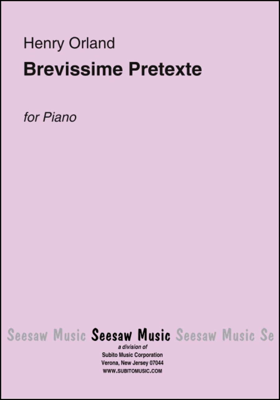 Brevissime Pretexte Harpsichord scores gallery preview page 1