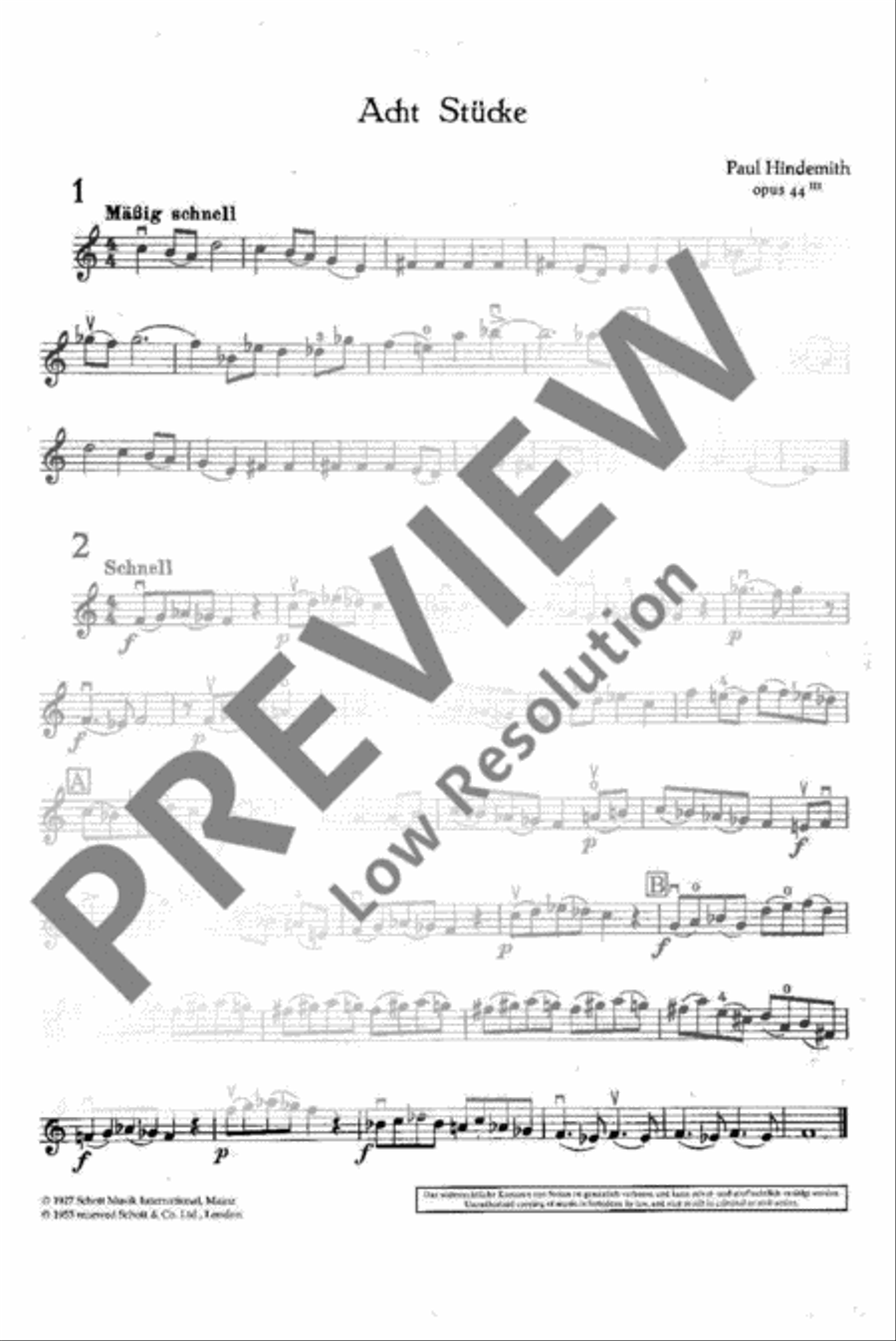 Eight Pieces Violin scores gallery preview page 4