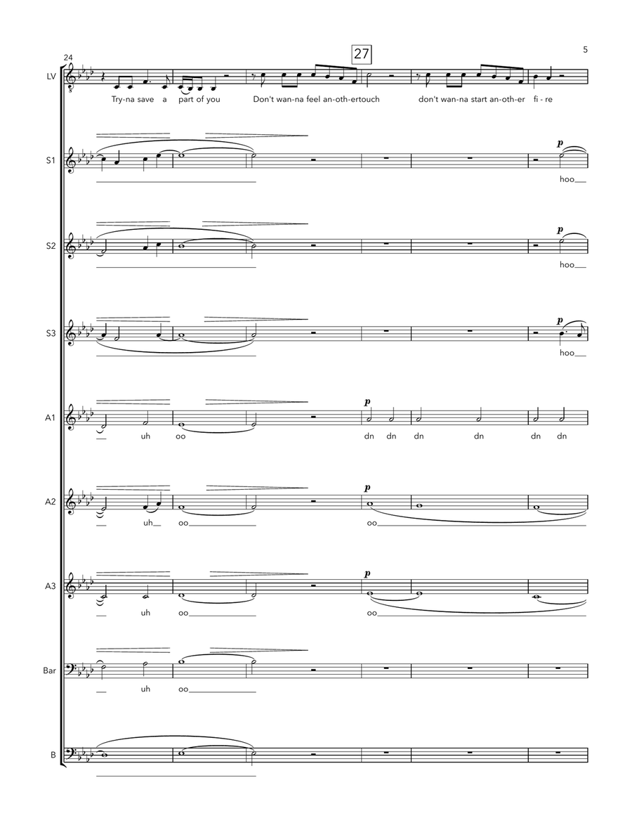 I'll Never Love Again Divisi scores gallery preview page 5
