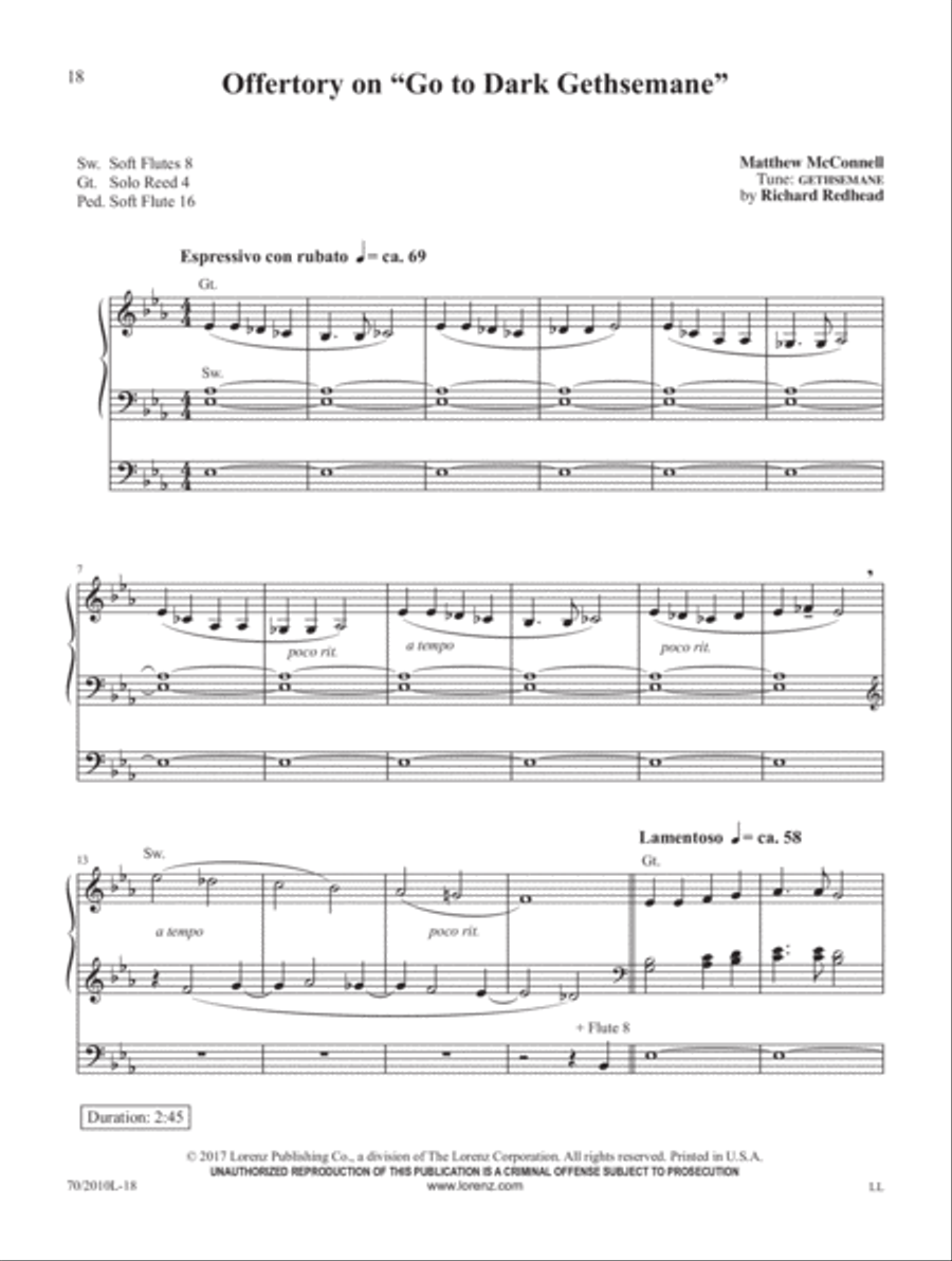 Forty Days & Forty Nights Organ Solo scores gallery preview page 8