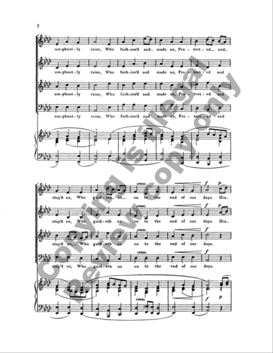 Let All Things Now Living 4-Part scores gallery preview page 10
