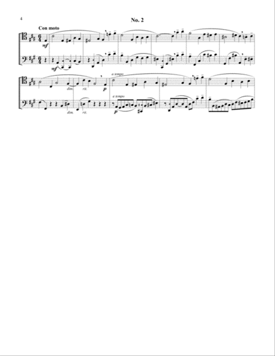 Five Duos from Op. 53 for Two Trombones Trombone Duet scores gallery preview page 4