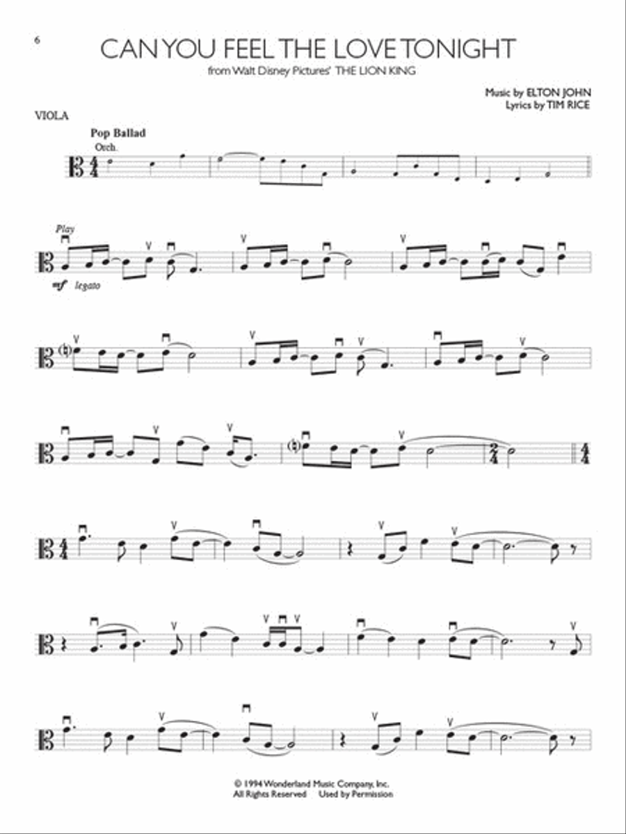 Disney Solos for Viola image number null