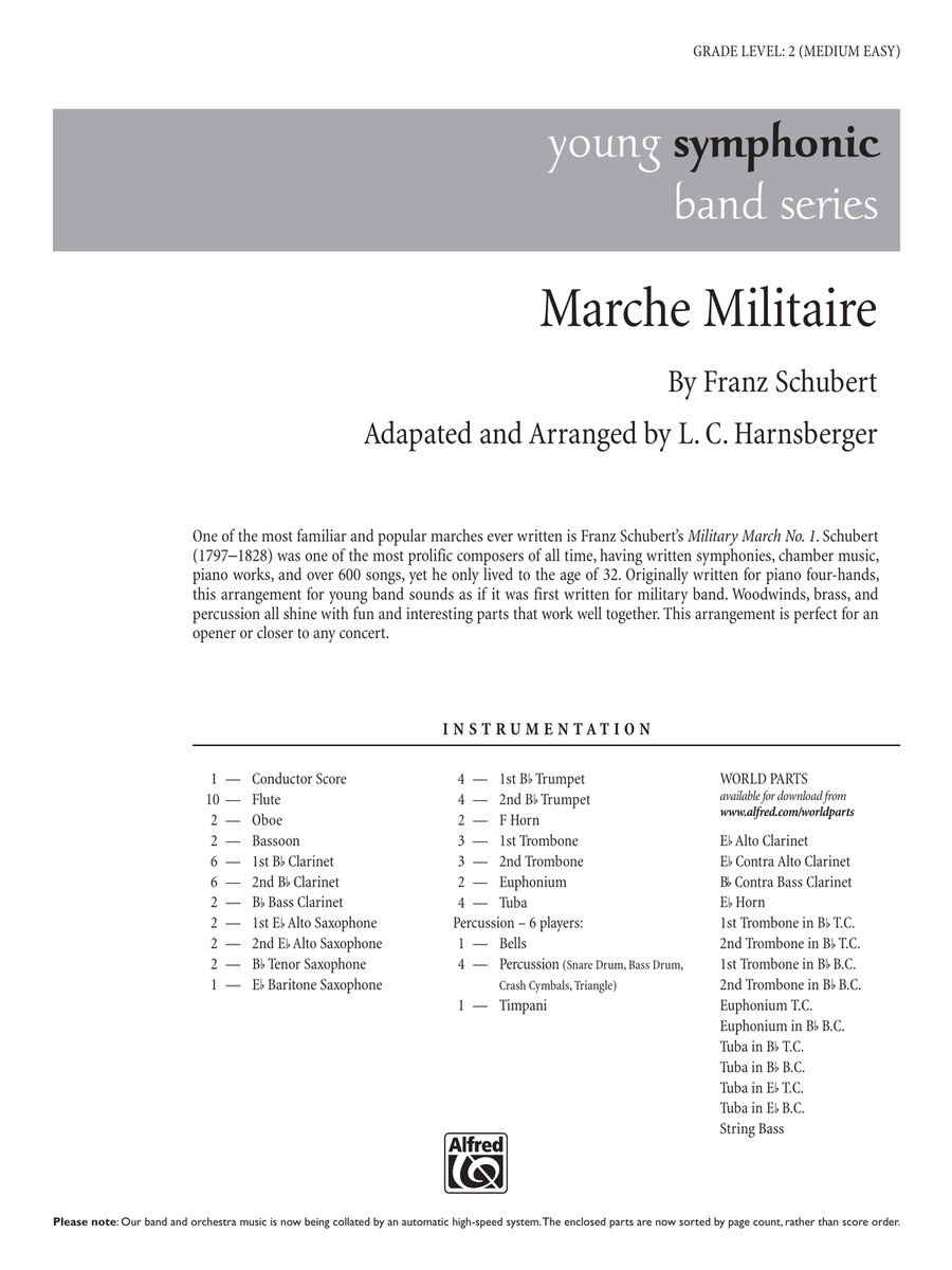 Marche Militaire: Score
