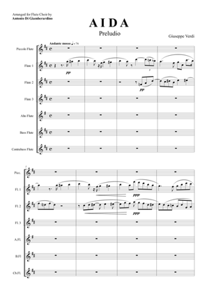 Book cover for AIDA - PRELUDIO - Flute Choir