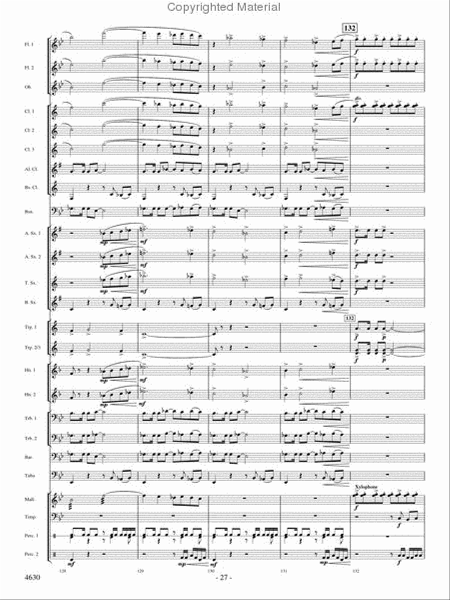 Joyous Alleluias Concert Band scores gallery preview page 26