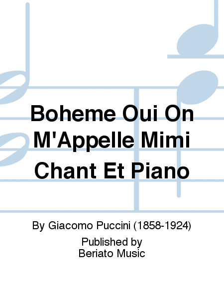 Boheme Oui On M'Appelle Mimi Chant Et Piano