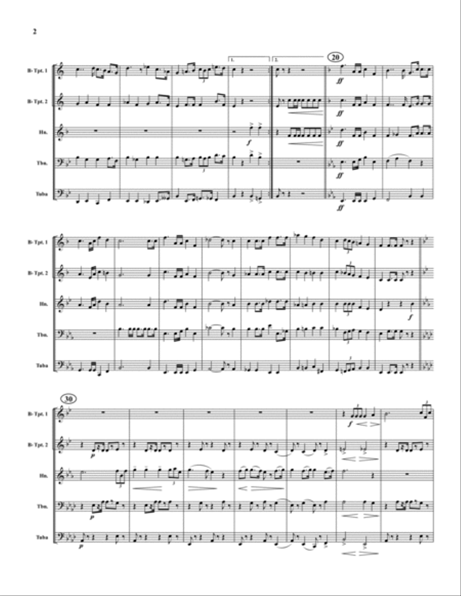 Ceremonial Music for Brass Quintet Brass Quintet scores gallery preview page 6