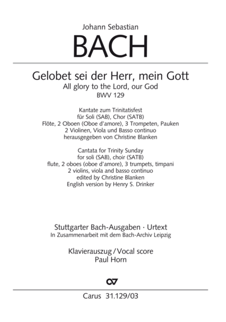 All glory to the Lord, our God (Gelobet sei der Herr, mein Gott) 4-Part scores gallery preview page 2
