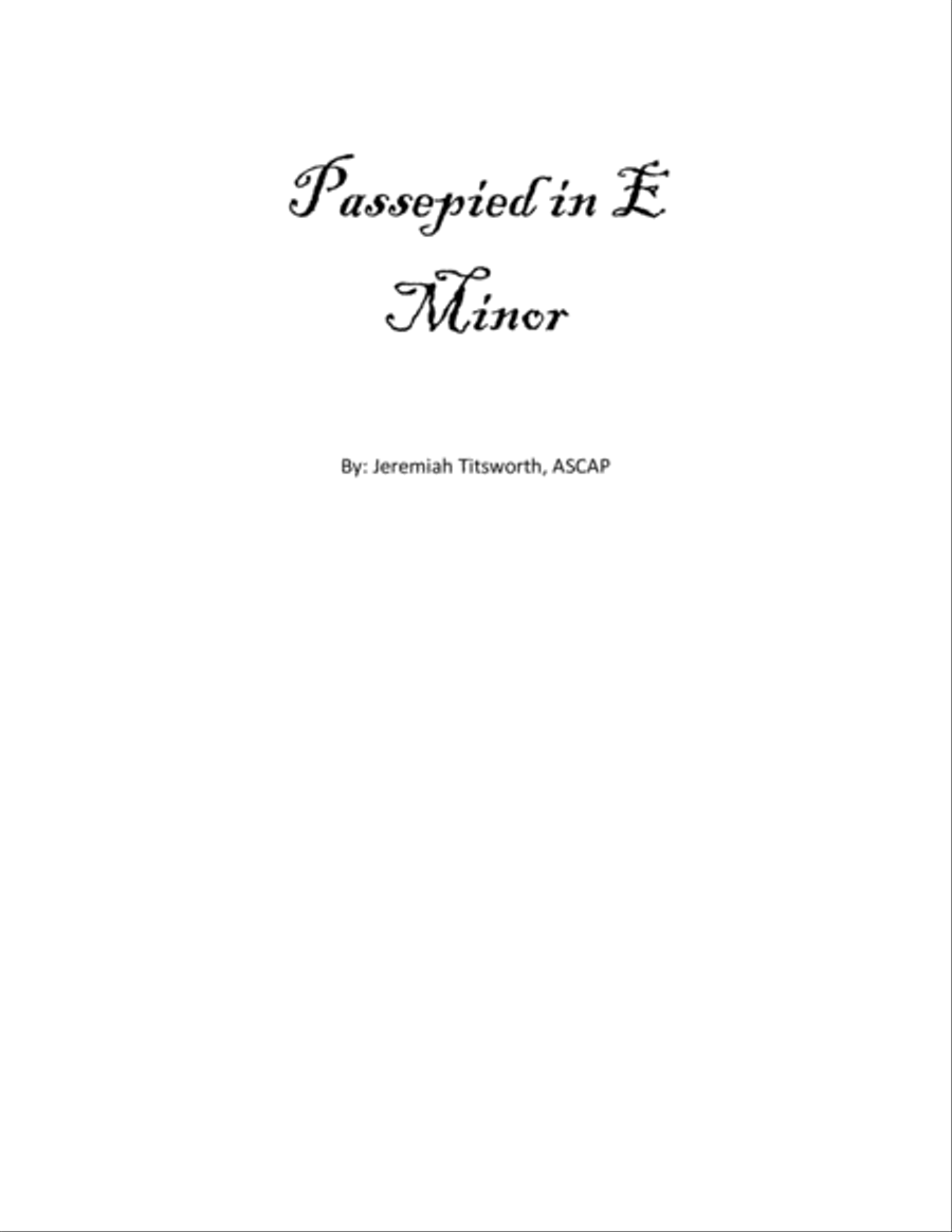Passepied in E Minor Passepied in E Minor Viola Solo scores gallery preview page 1