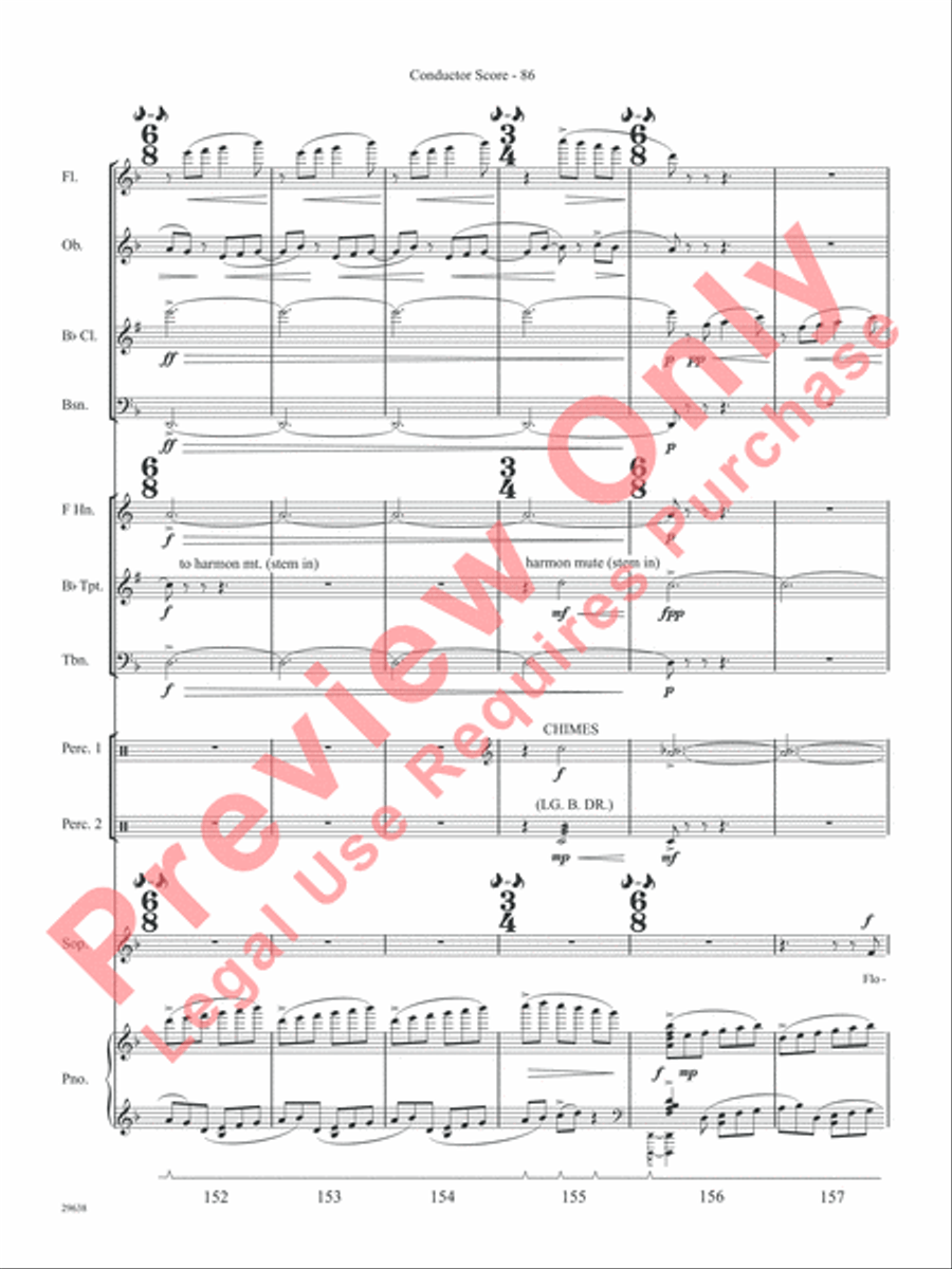 Three Spanish Songs (for Soprano and Wind Ensemble) Concert Band scores gallery preview page 91