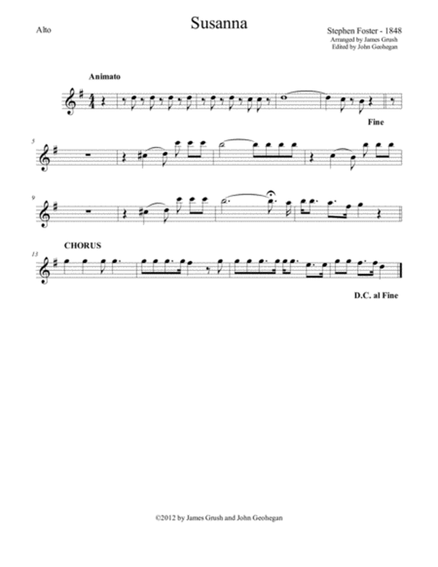 Three Stephen Foster Songs for Recorder Quartet image number null
