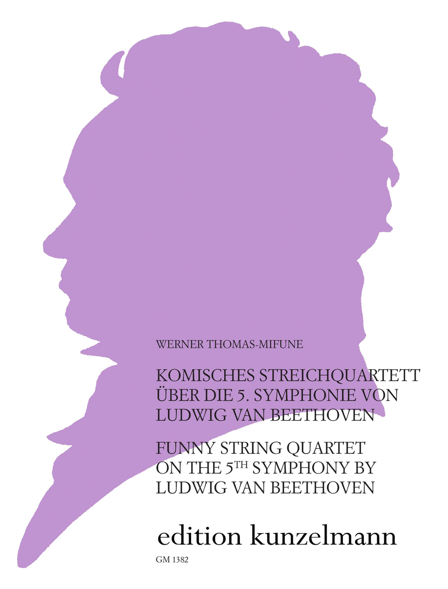 Funny string quartet on the 5th symphony by Ludwig van Beethoven String Quartet scores gallery preview page 1