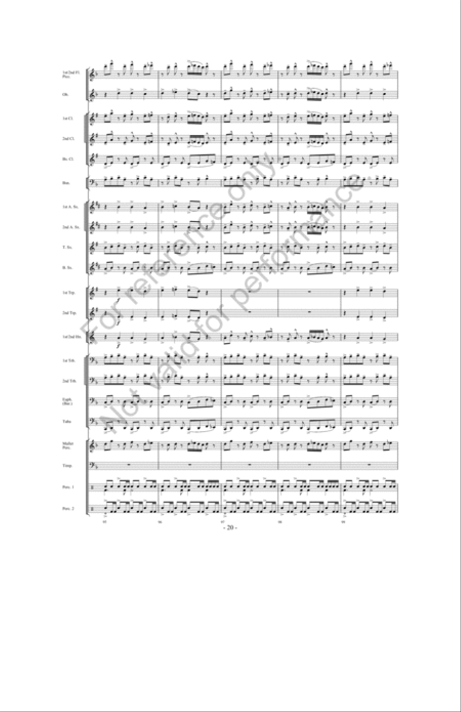 Zeus: King Of The Gods Concert Band scores gallery preview page 19