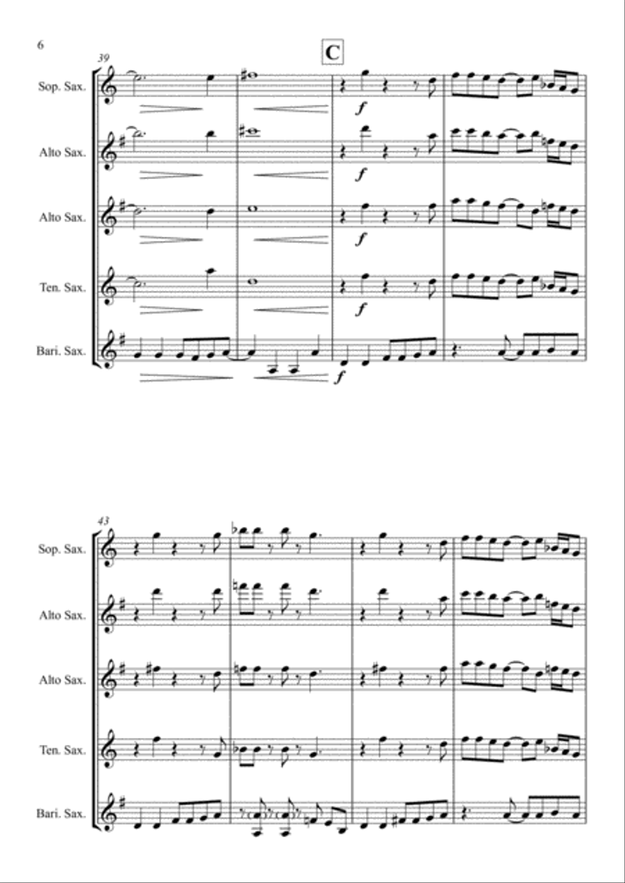 Hip 2 Dat! - for Saxophone Quartet Saxophone Quartet scores gallery preview page 6