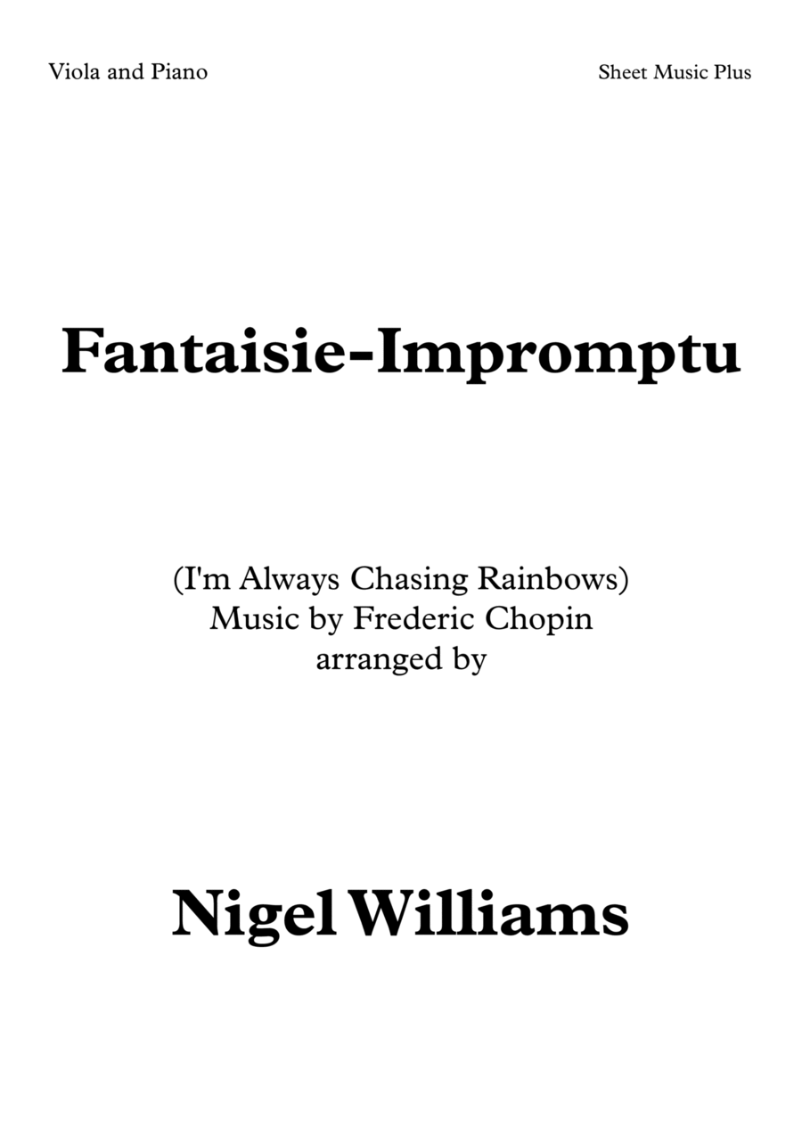 Book cover for Fantaisie-Impromptu (I'm Always Chasing Rainbows), for Viola and Piano