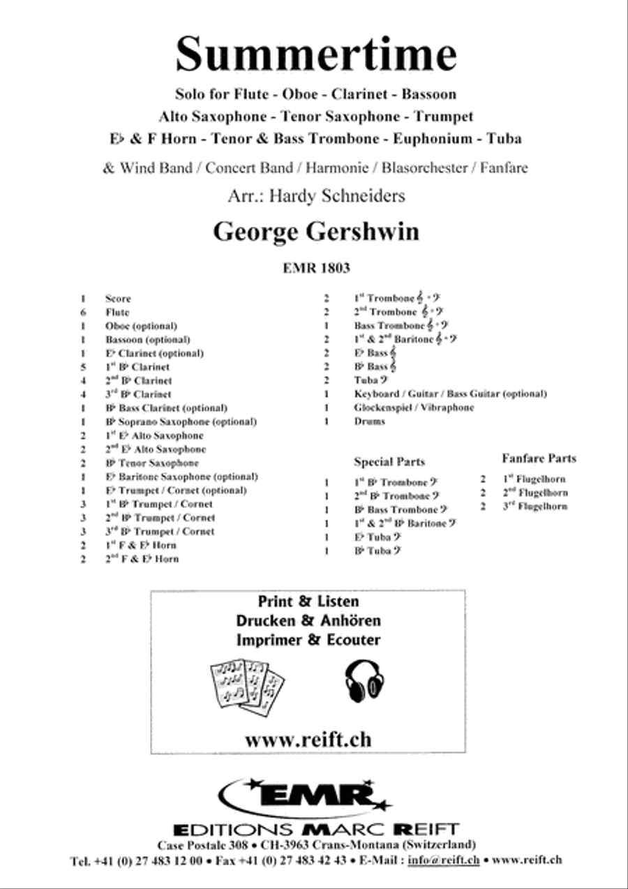 Summertime Summertime Concert Band scores gallery preview page 2