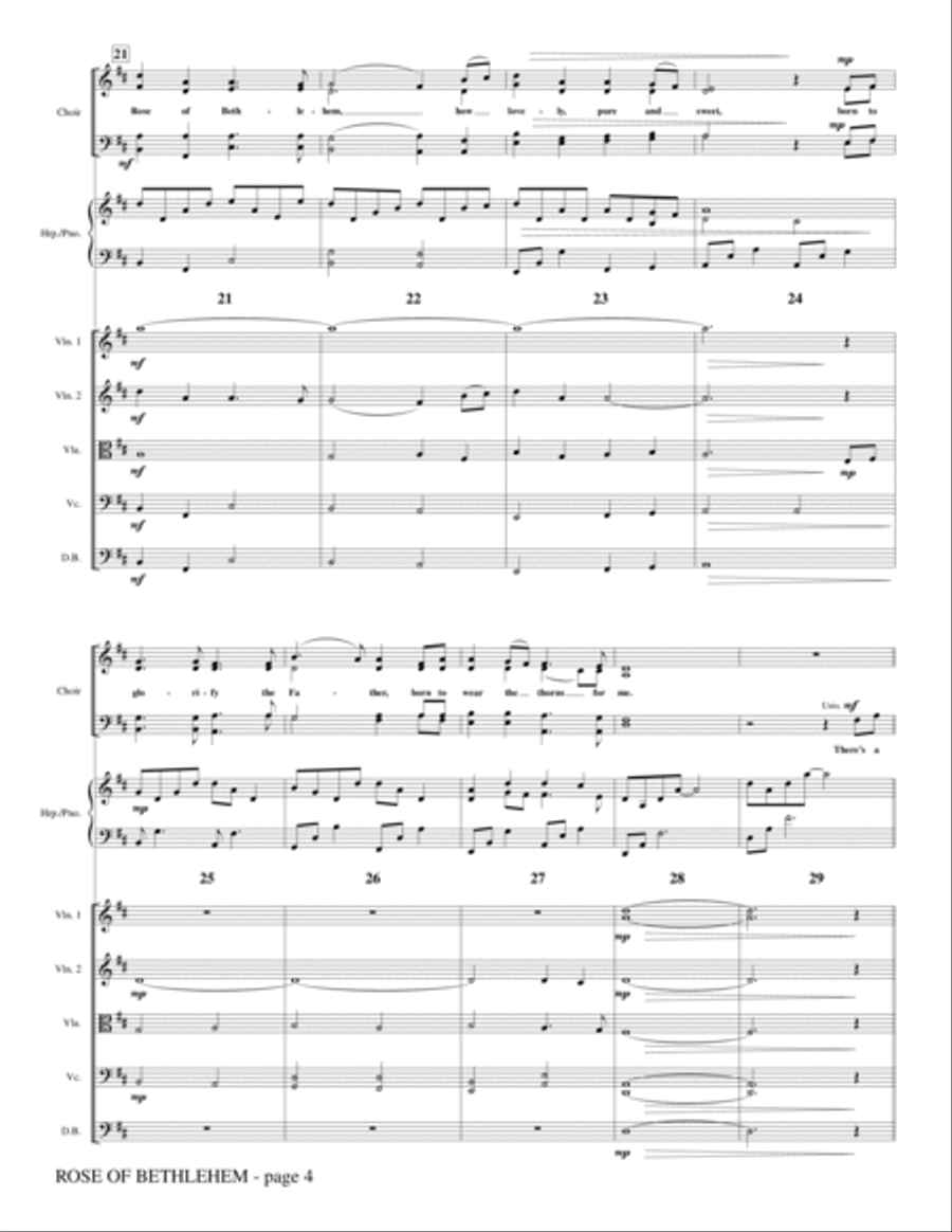 Rose Of Bethlehem - Full Score Choir scores gallery preview page 4