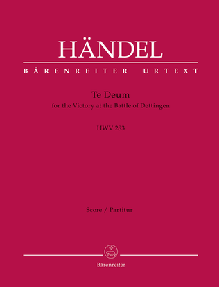 Book cover for Te Deum for the Victory at the Battle of Dettingen HWV 283