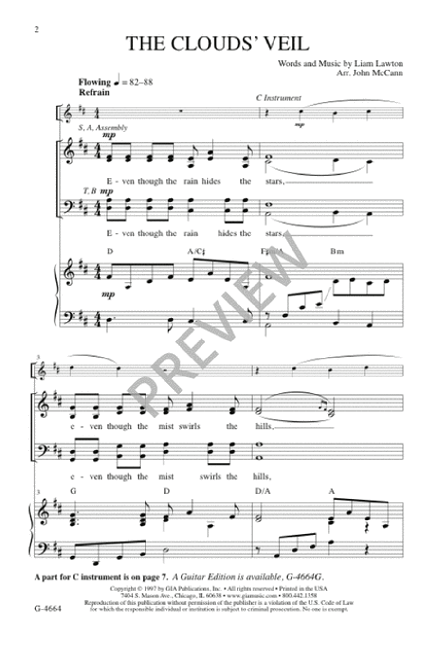 The Clouds' Veil 4-Part scores gallery preview page 8