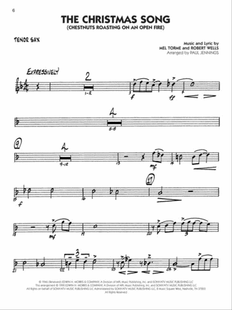 Christmas Favorites - Tenor Sax Big Band scores gallery preview page 4