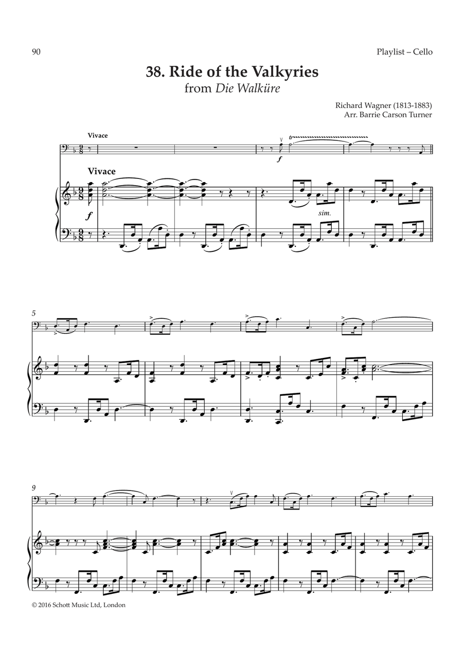 Ride of Valkyries by Richard Wagner Piano Accompaniment - Digital Sheet Music