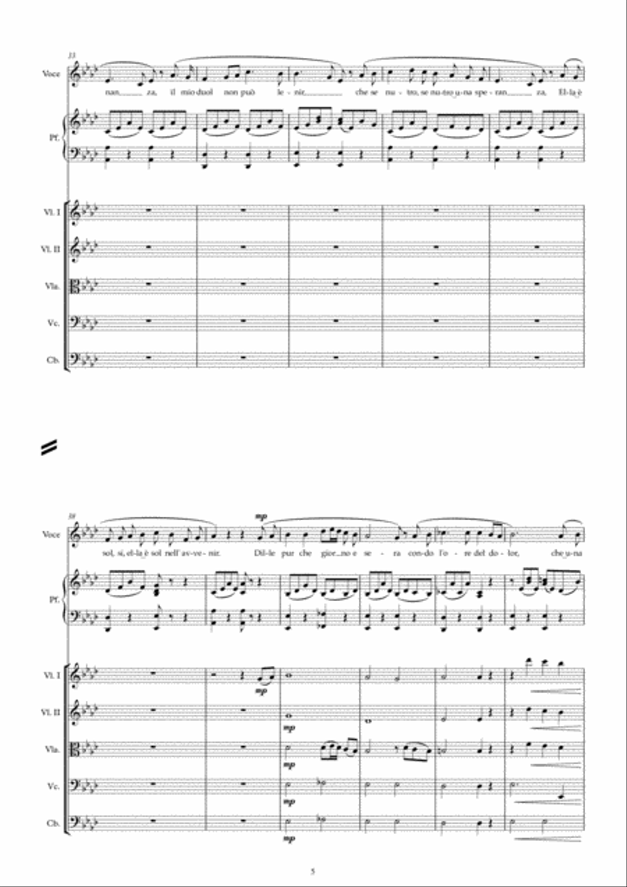 Vaga luna che inargenti Vaga luna che inargenti String Orchestra scores gallery preview page 5