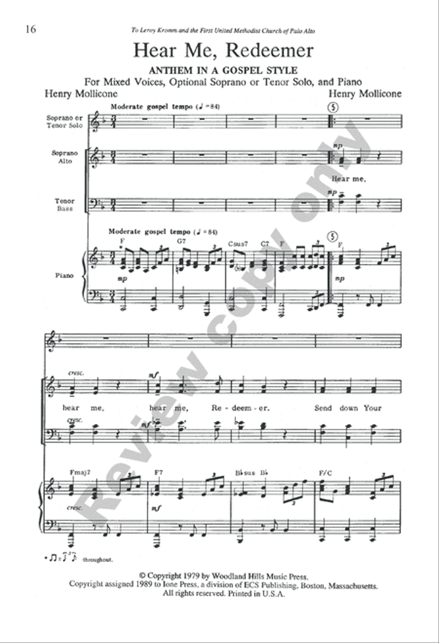 Three Gospel Choruses Divisi scores gallery preview page 35