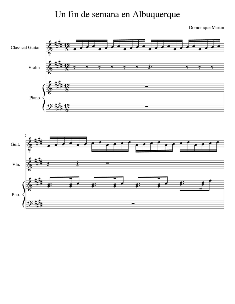 un fin de semana en albuquerque Small Ensemble scores gallery preview page 1
