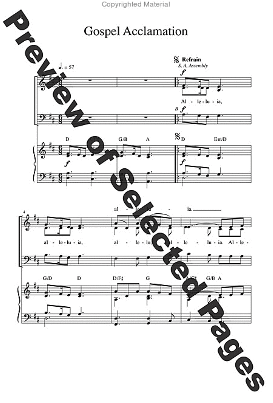 Mass of Joy and Peace - Choral / Accompaniment Edition 3-Part scores gallery preview page 7