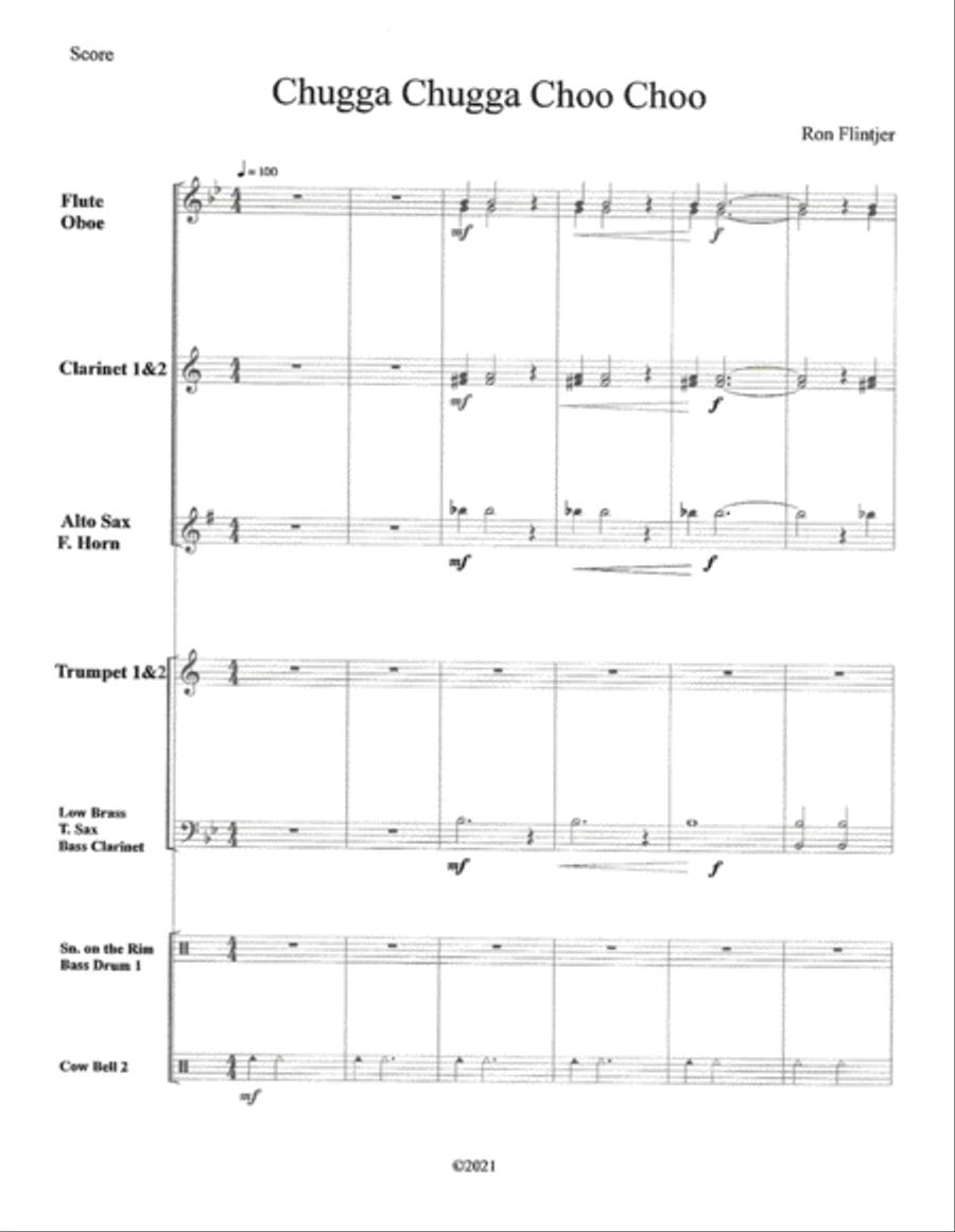 CHUGGA CHUGGA CHOO CHOO Concert Band scores gallery preview page 2