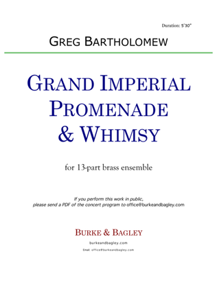 Book cover for Grand Imperial Promenade & Whimsy