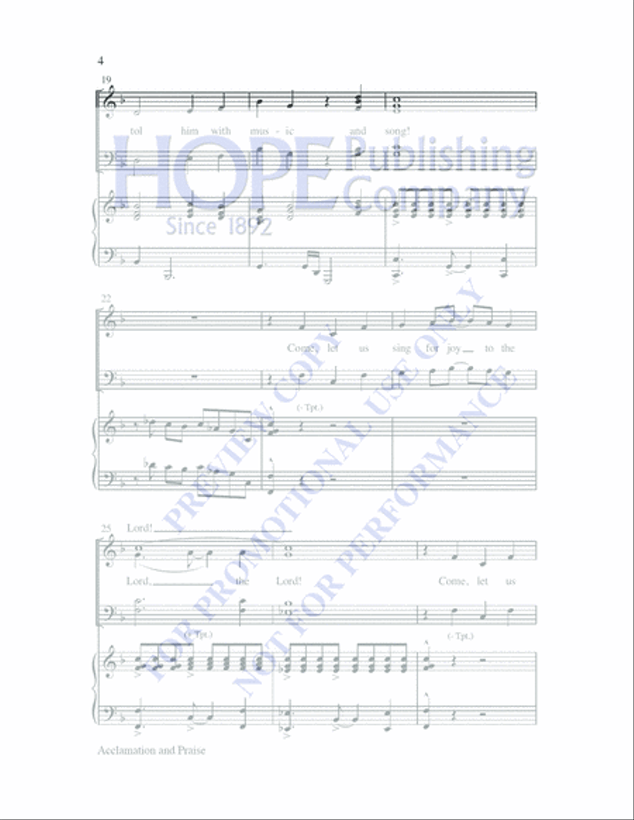 Acclamation and Praise Acclamation and Praise 4-Part scores gallery preview page 3