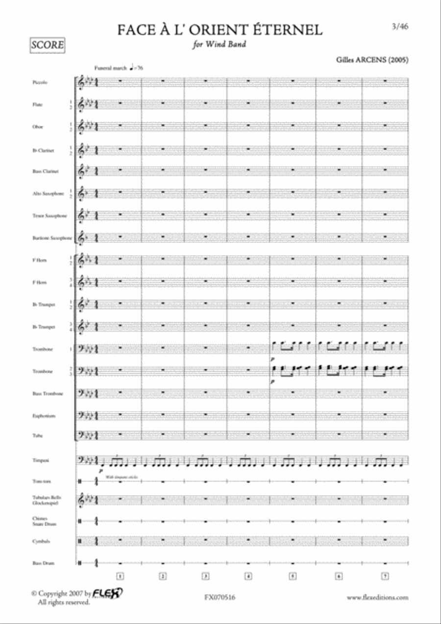 Face A L'Orient Eternel Face A L'Orient Eternel Concert Band scores gallery preview page 3