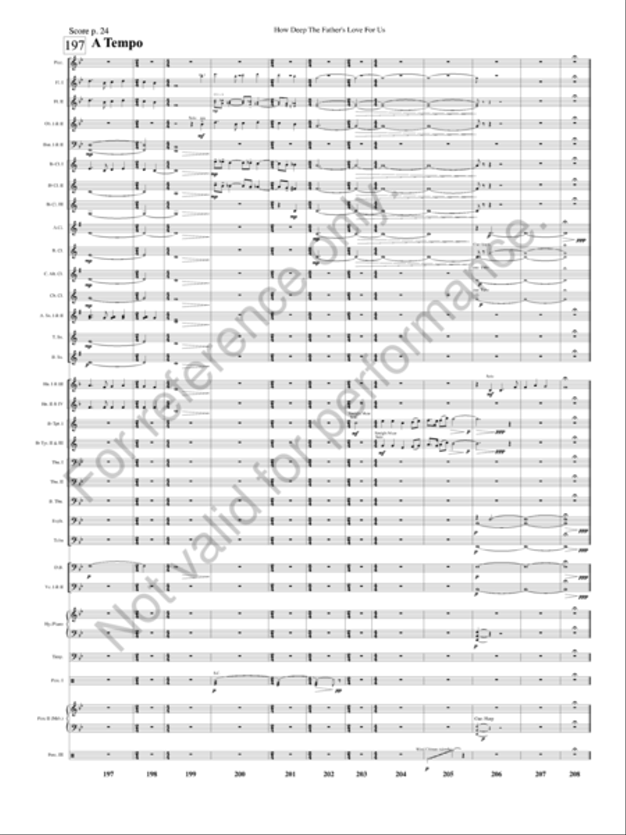 How Deep The Father's Love For Us Concert Band scores gallery preview page 27