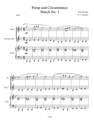 Pomp and Circumstance (Flute and Clarinet Duet with Piano Accompaniment)