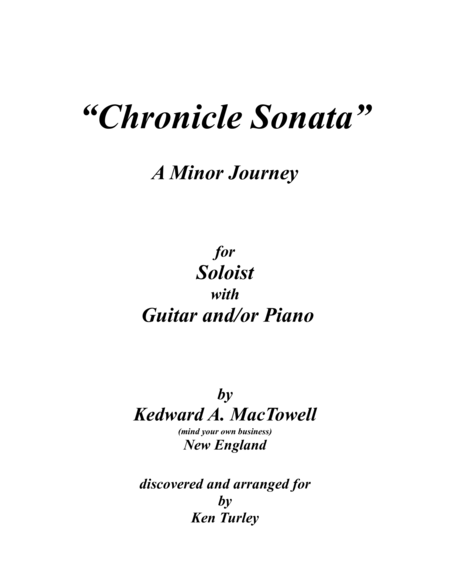 Chronicle Sonata,  A Minor Journey for Flute and Guitar Score image number null