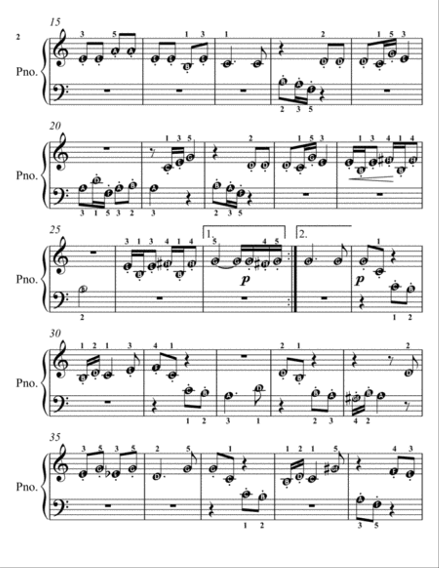 Violetta Polka Opus 404 Beginner Piano Sheet Music Easy Piano scores gallery preview page 3