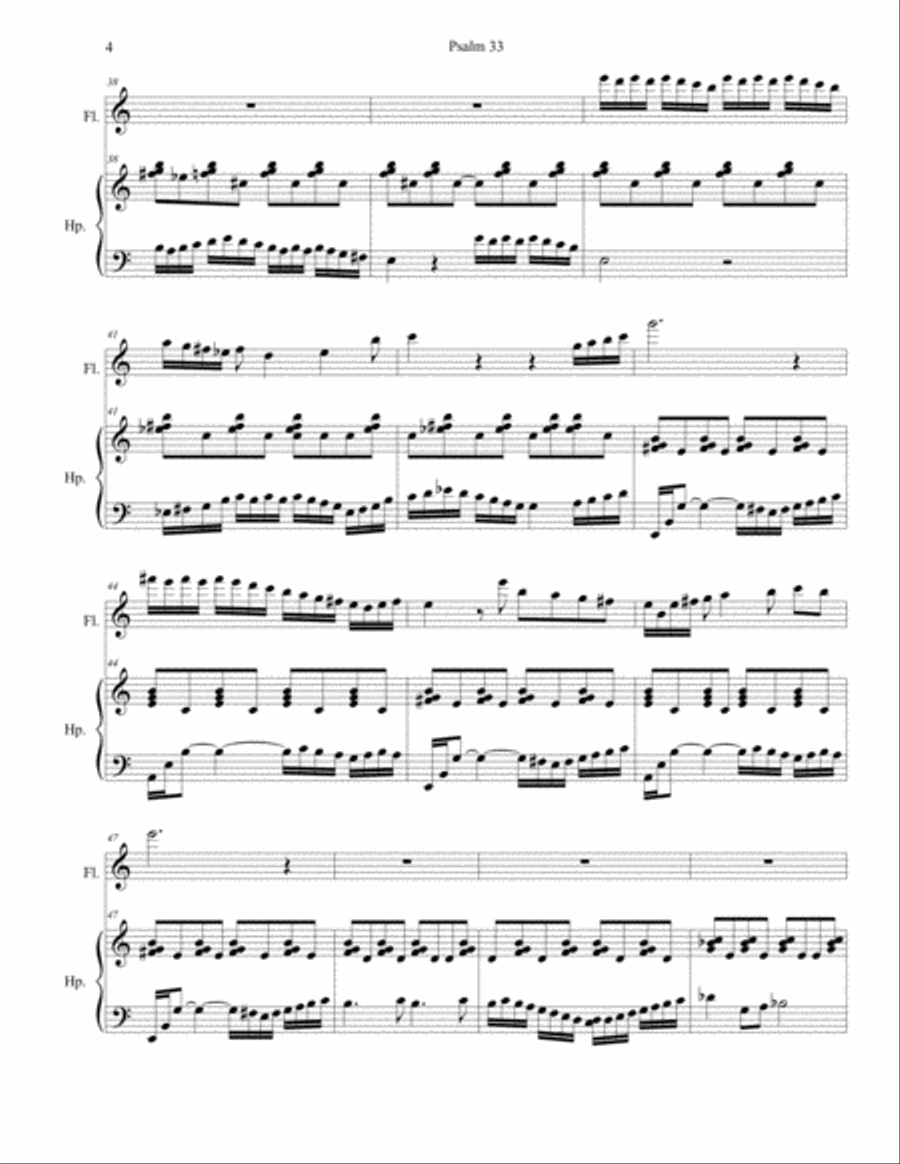Psalm 33 Selah For Flute and Harp