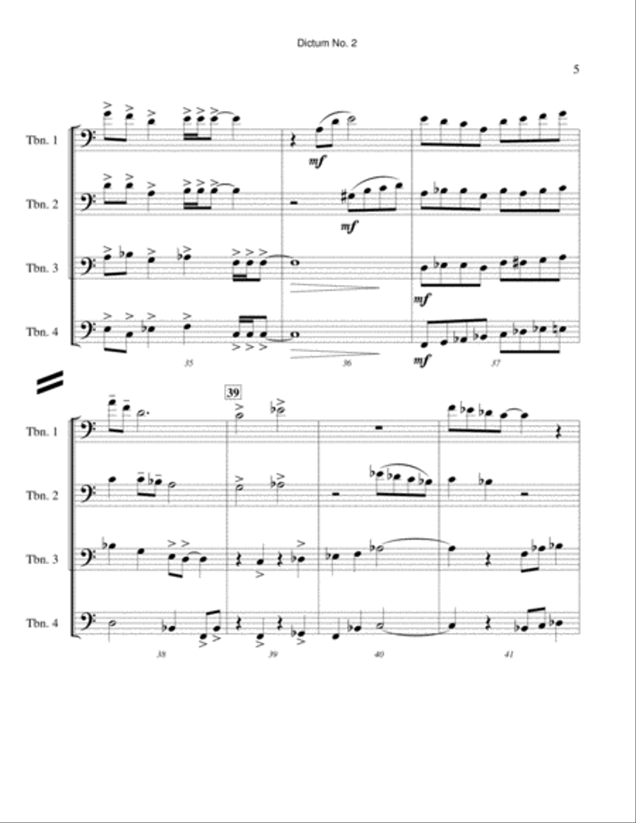 Dictum No. 2 Dictum No. 2 Brass Ensemble scores gallery preview page 5