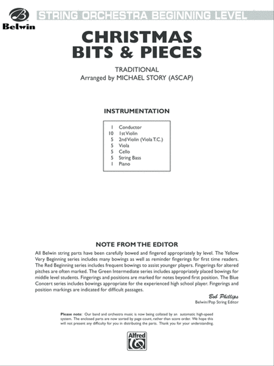 Christmas Bits & Pieces: Score String Orchestra scores gallery preview page 1