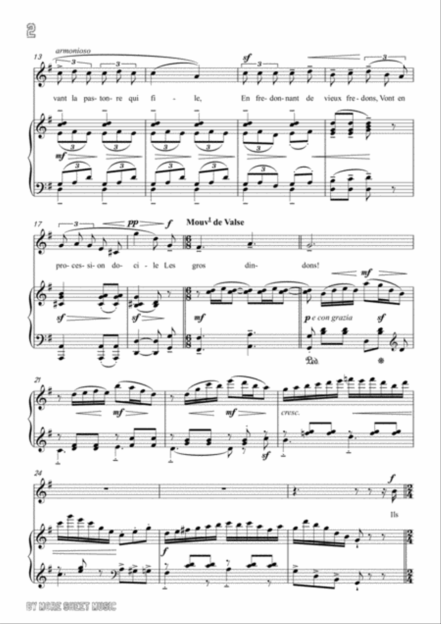 Chabrier-Ballade des gros dindons in G Major,for Voice and Piano Voice Solo scores gallery preview page 4